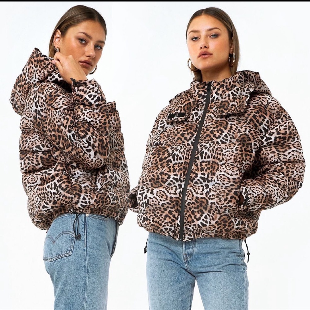 NEW cheetah puffer jacket